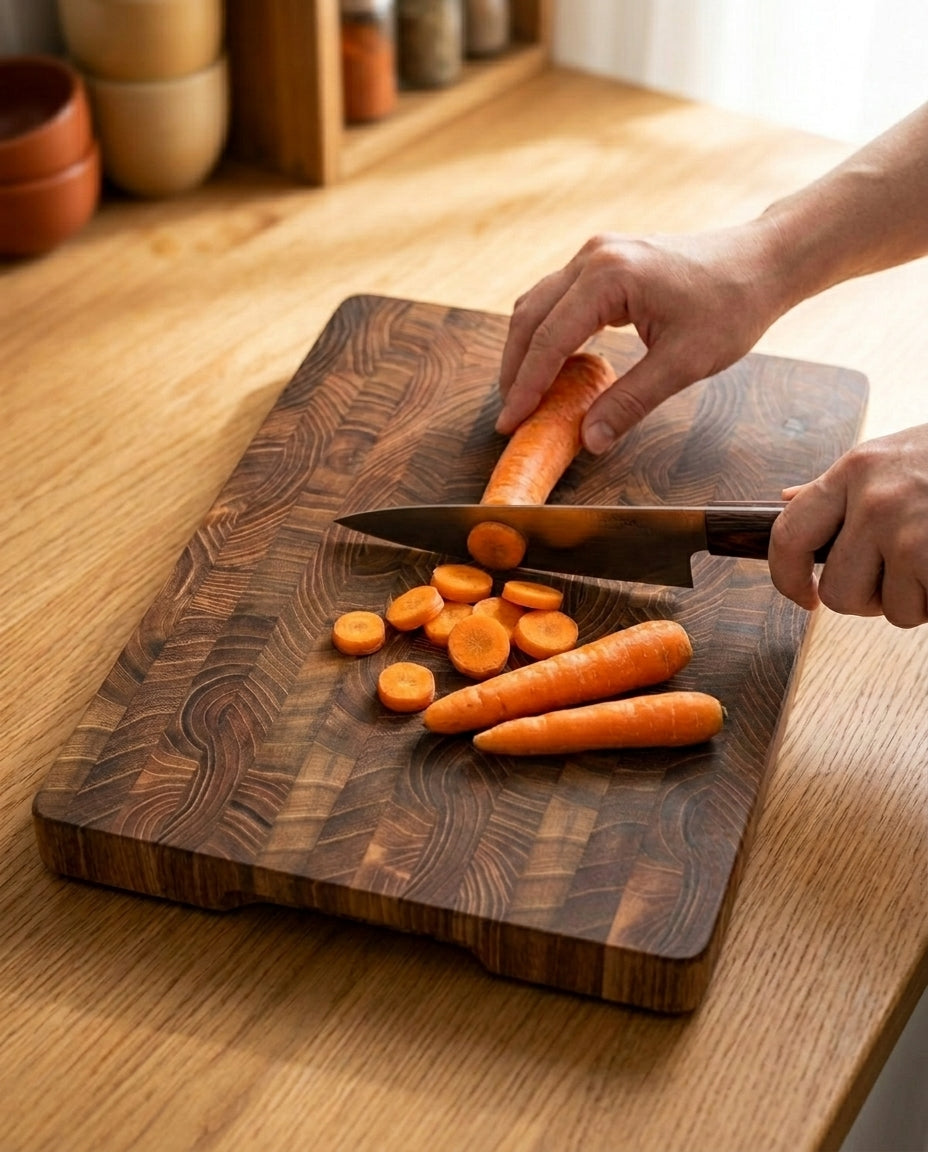 End-Grain Hardwood Chopping Board | Precision Kitchen Block