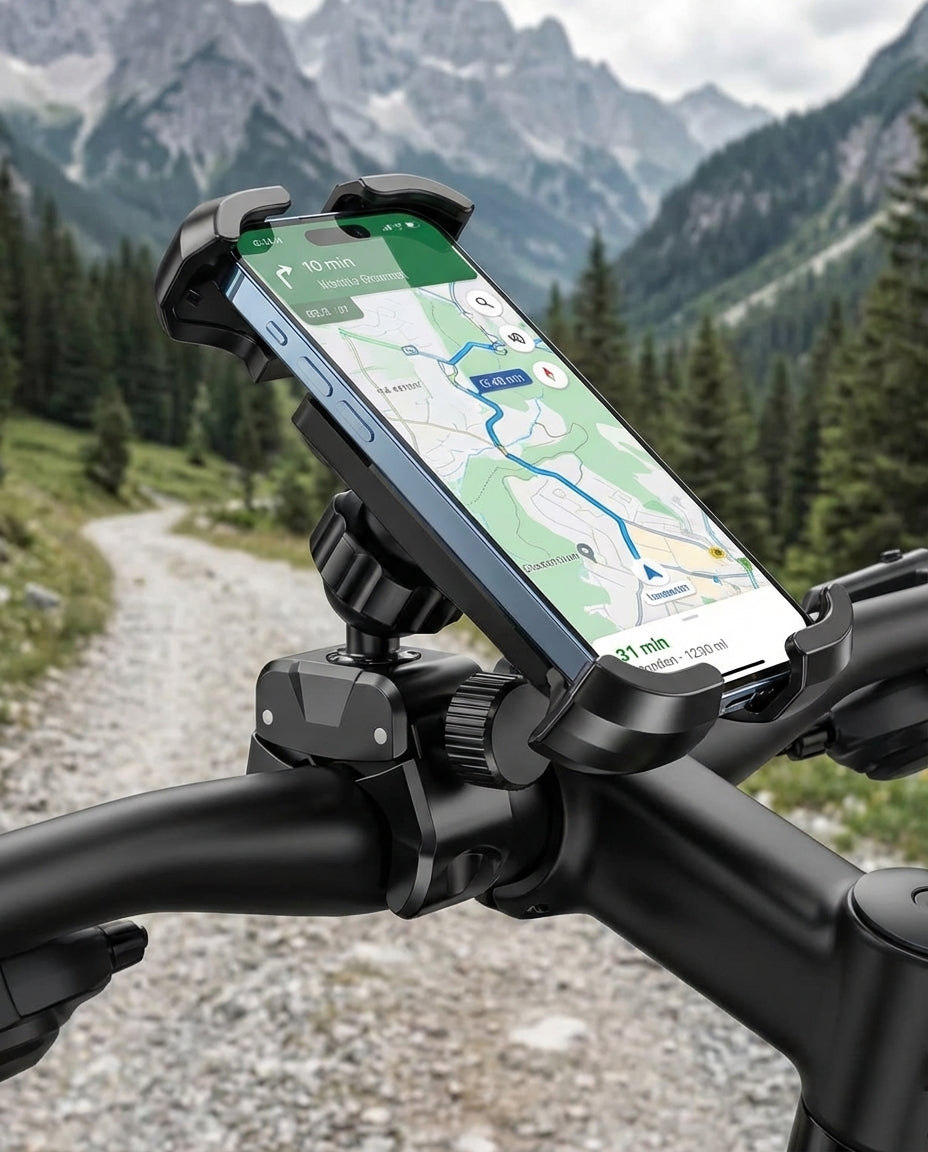 Bike Phone Mount – 360° Rotation | Fits All Bikes