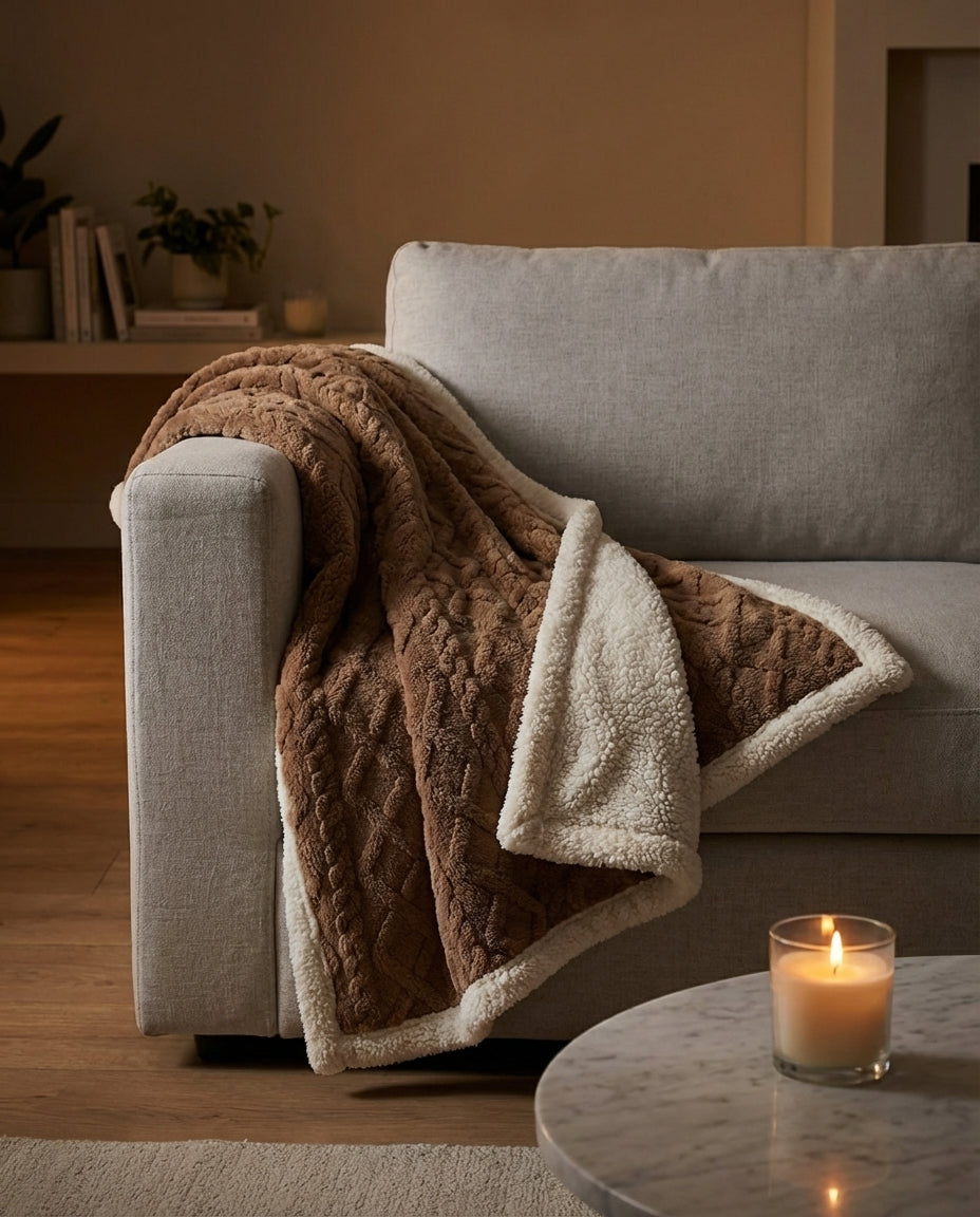 Lambswool Fleece Winter Blanket | Heavyweight & Warm
