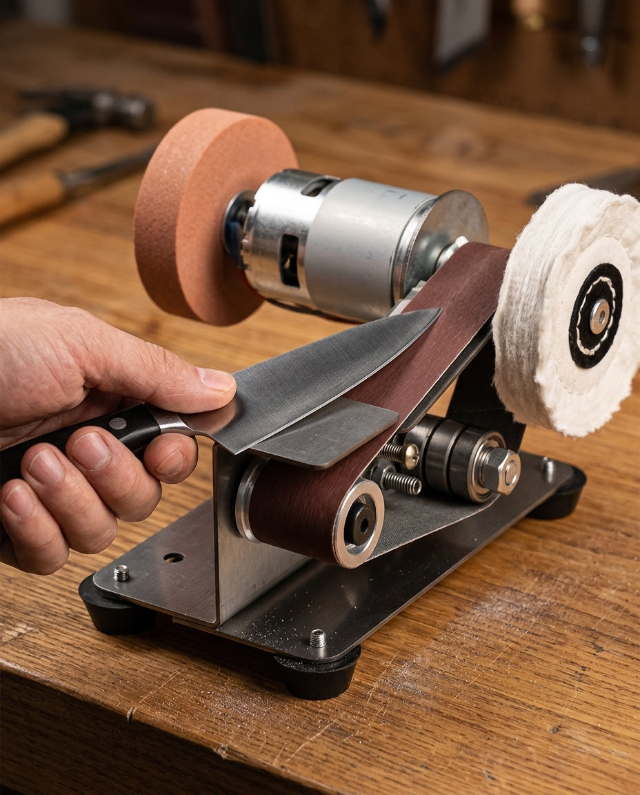 Precision Bench Trio — 3-in-1 Sharpening & Sanding Station