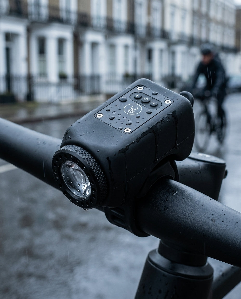 StreetGuard Cycle Beacon | 110dB Horn & COB Headlight in One