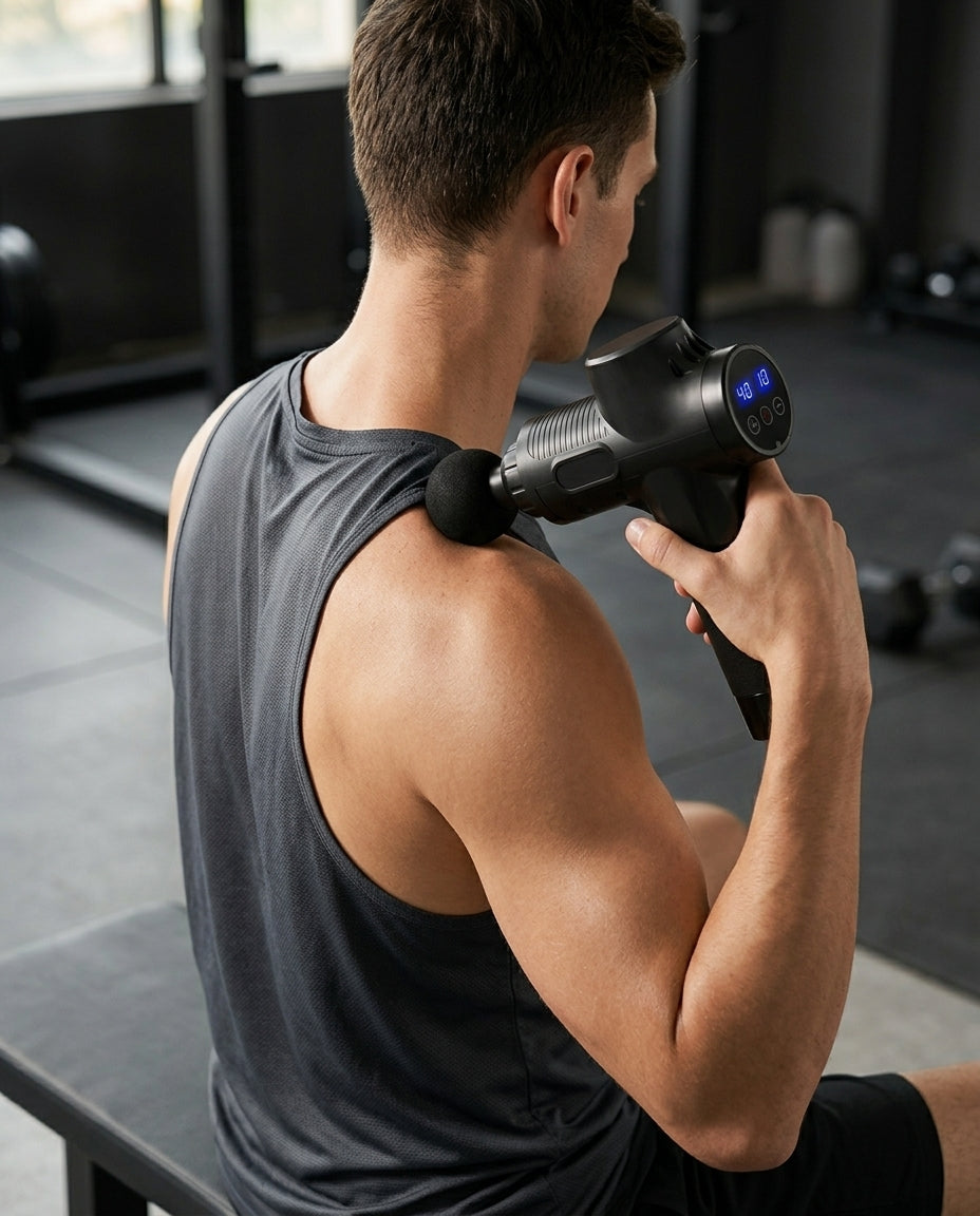 Massage Gun for Muscle Recovery – 6 Attachments & Case