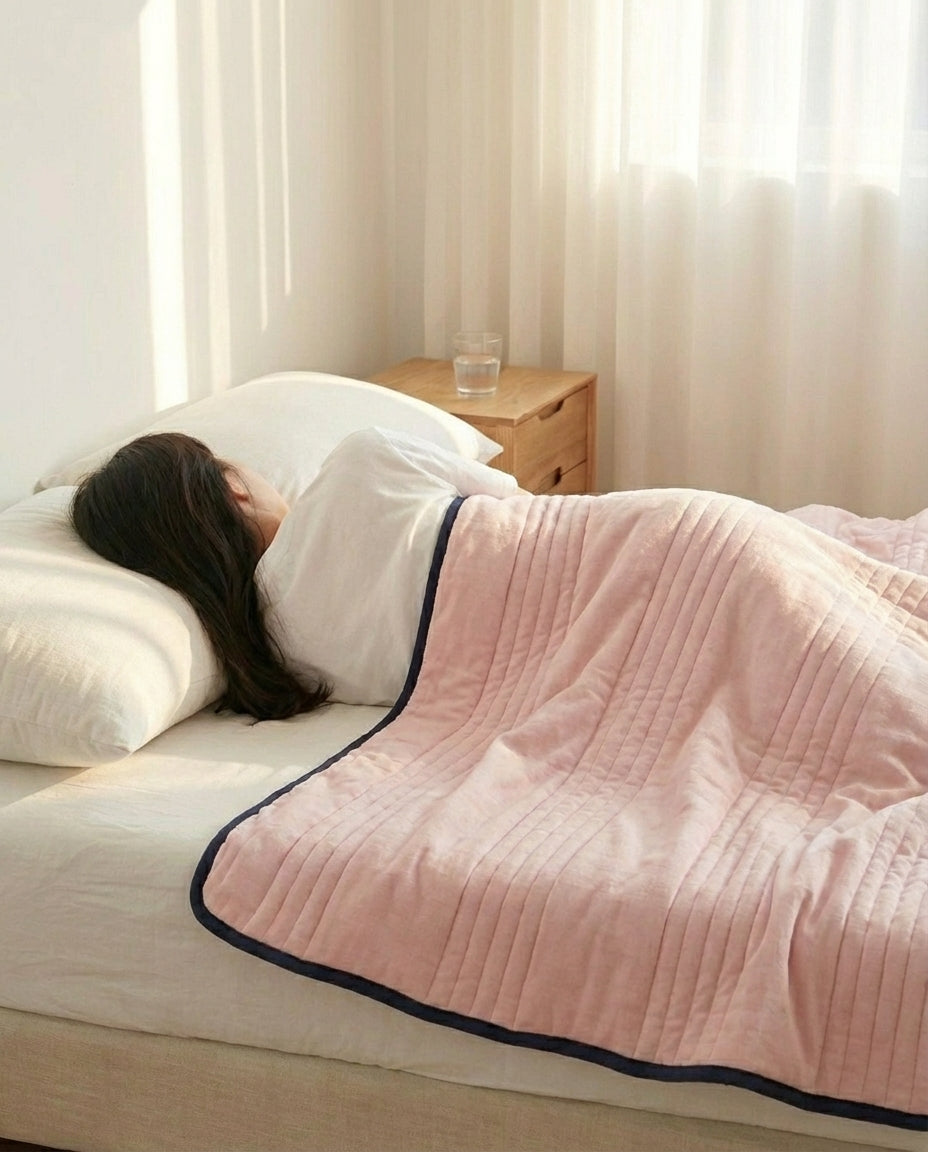 Summer Cooling Quilt | Breathable Bamboo Cotton Blanket