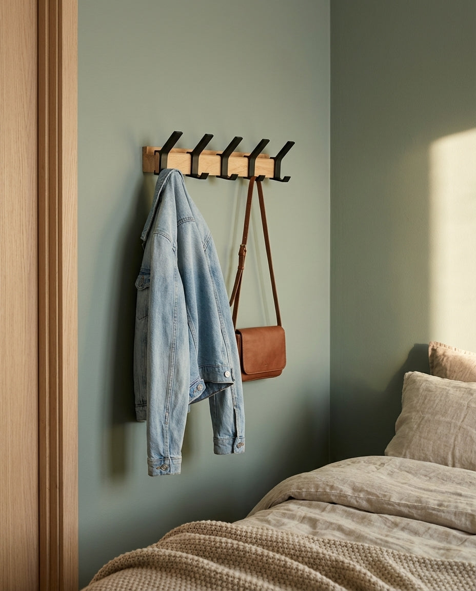 Wall Coat Rack with Movable Hooks – Nordic Flex
