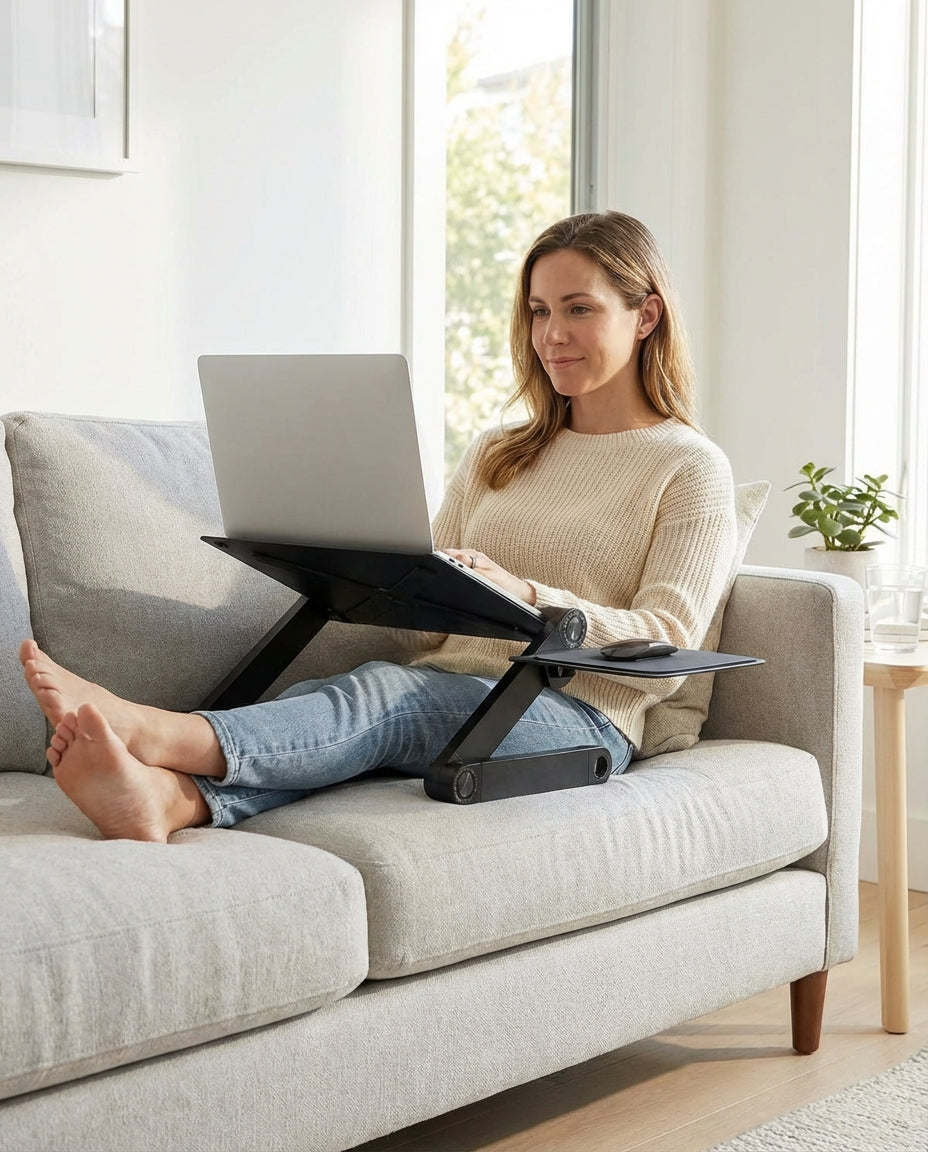 Adjustable Laptop Stand with Mouse Pad | OmniDesk Pro