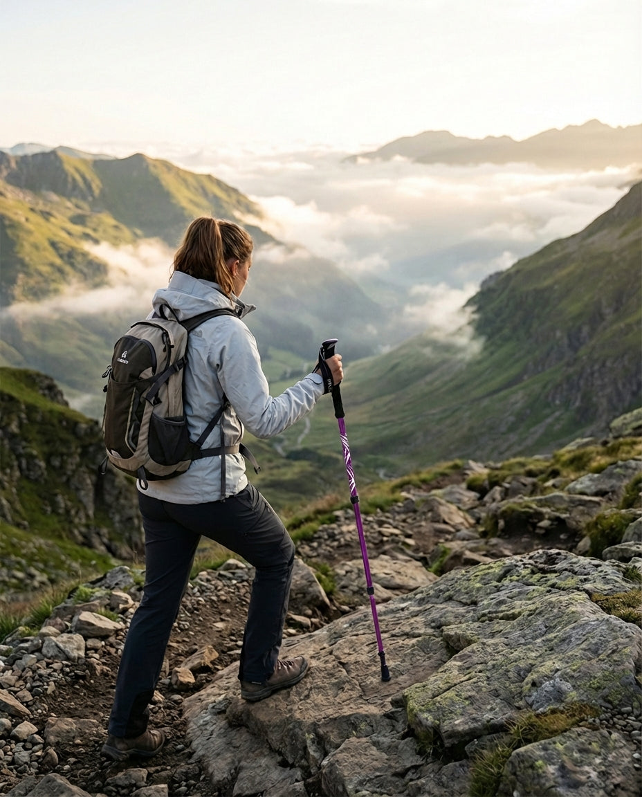 Folding Trekking Pole | Adjustable Telescopic Walking Sticks