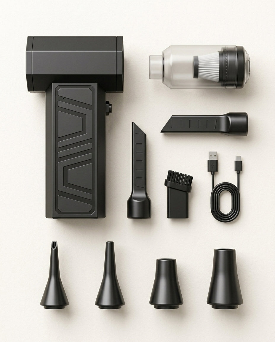 Mini Air Blower & Vacuum | 130,000 RPM Cordless Jet Fan