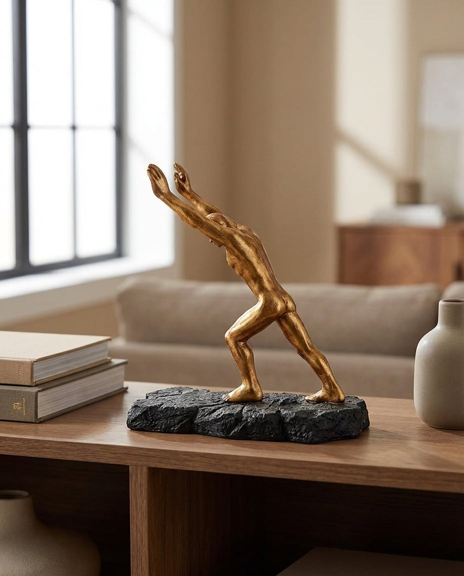 Wine Bottle Holder – Sculptural Metal Display Stand