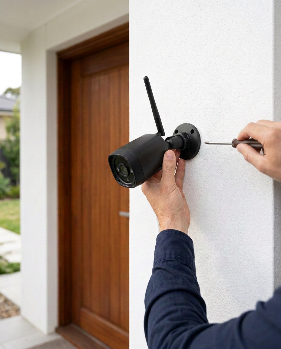 Wireless Security Camera System | 4-Camera 7" HD Monitor