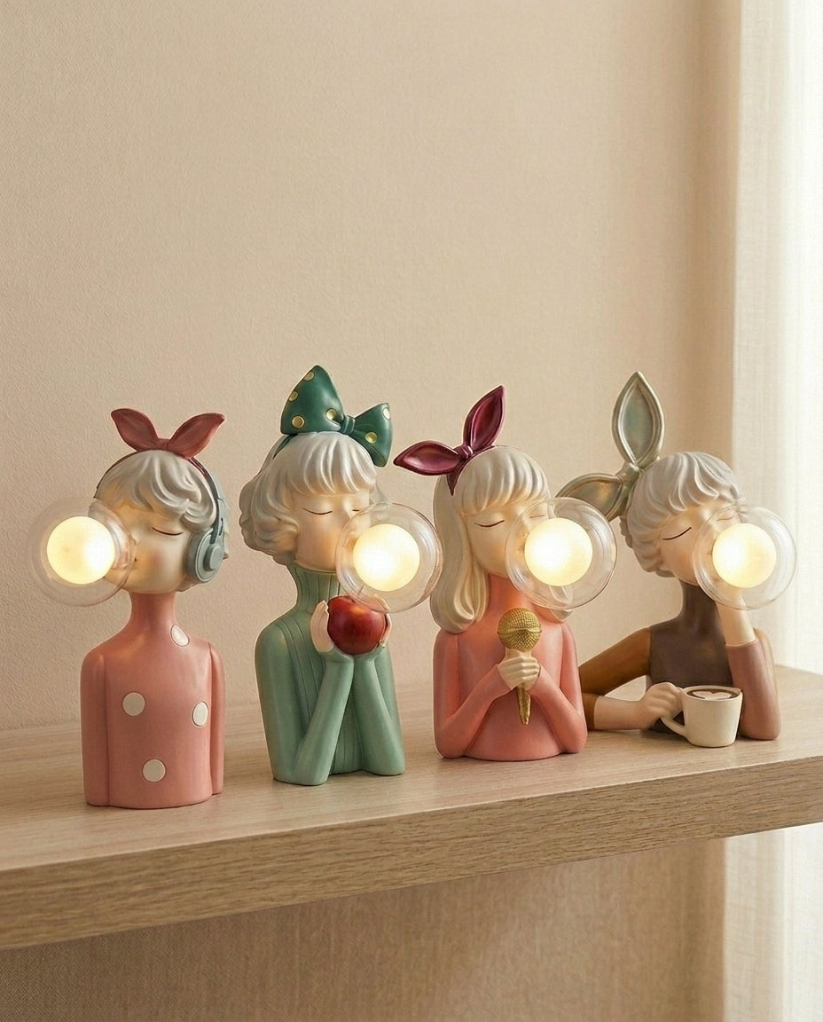 Bubble Gum Figure Lamp | Sculptural Decorative Table Light