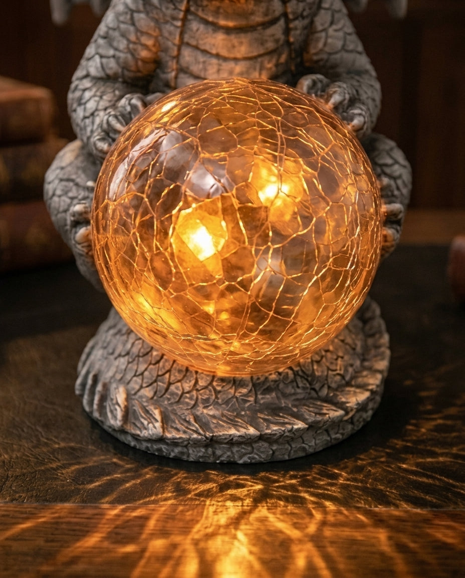 Dragon Orb LED Table Lamp – Warm Glow for Home & Office