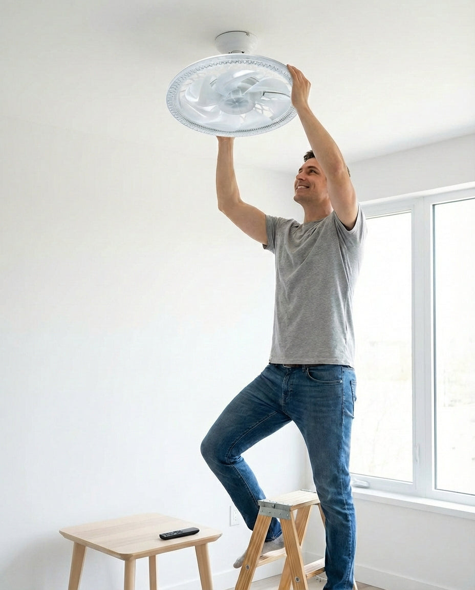 SilentBreeze AirGlow | 2-in-1 Ceiling Fan & Light