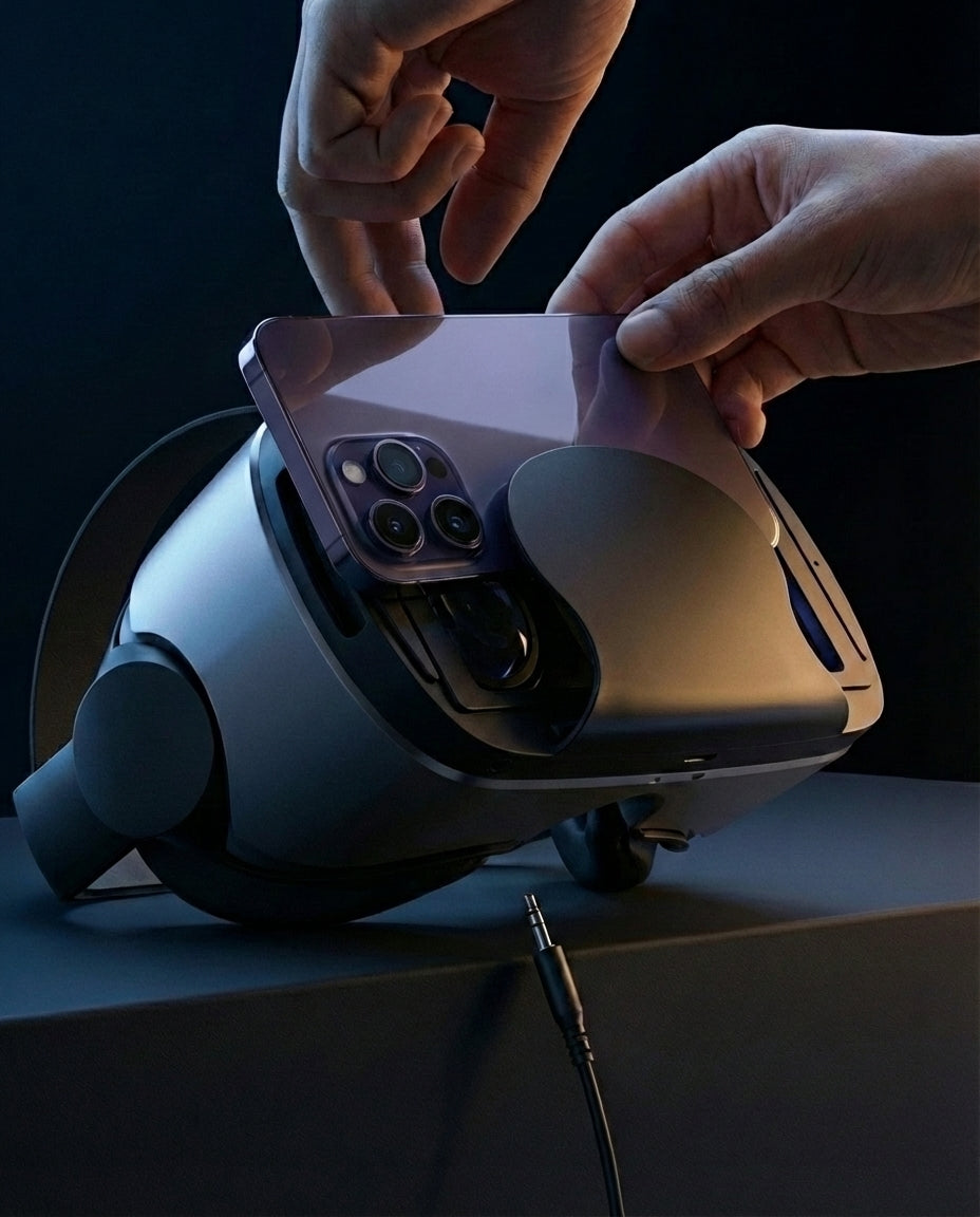 VR Headset with Built-In Headphones | ImmersaView Pro