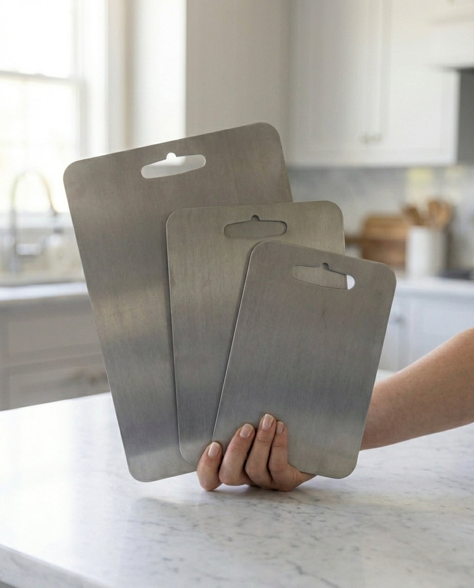 Titanium Steel Cutting Board | No BPA or Microplastics