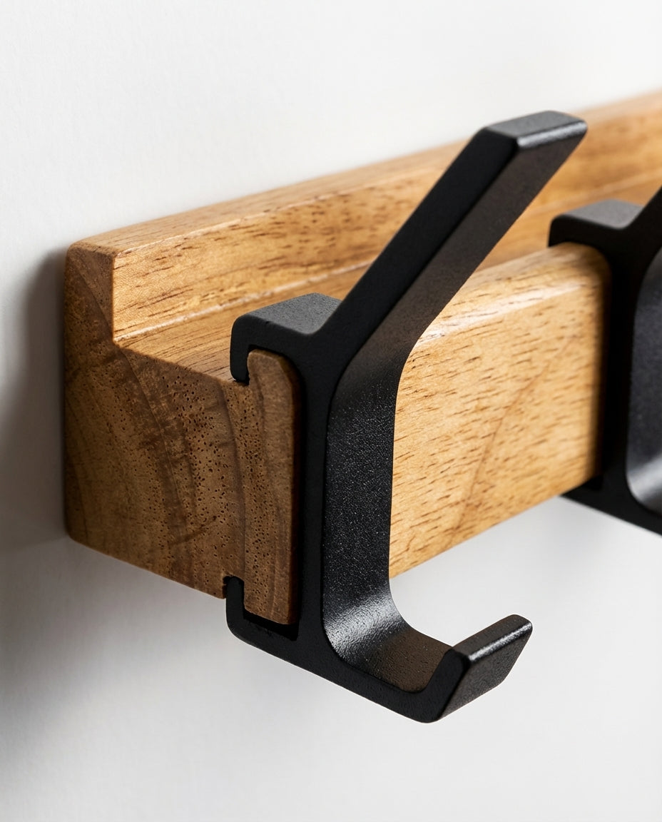 Wall Coat Rack with Movable Hooks – Nordic Flex