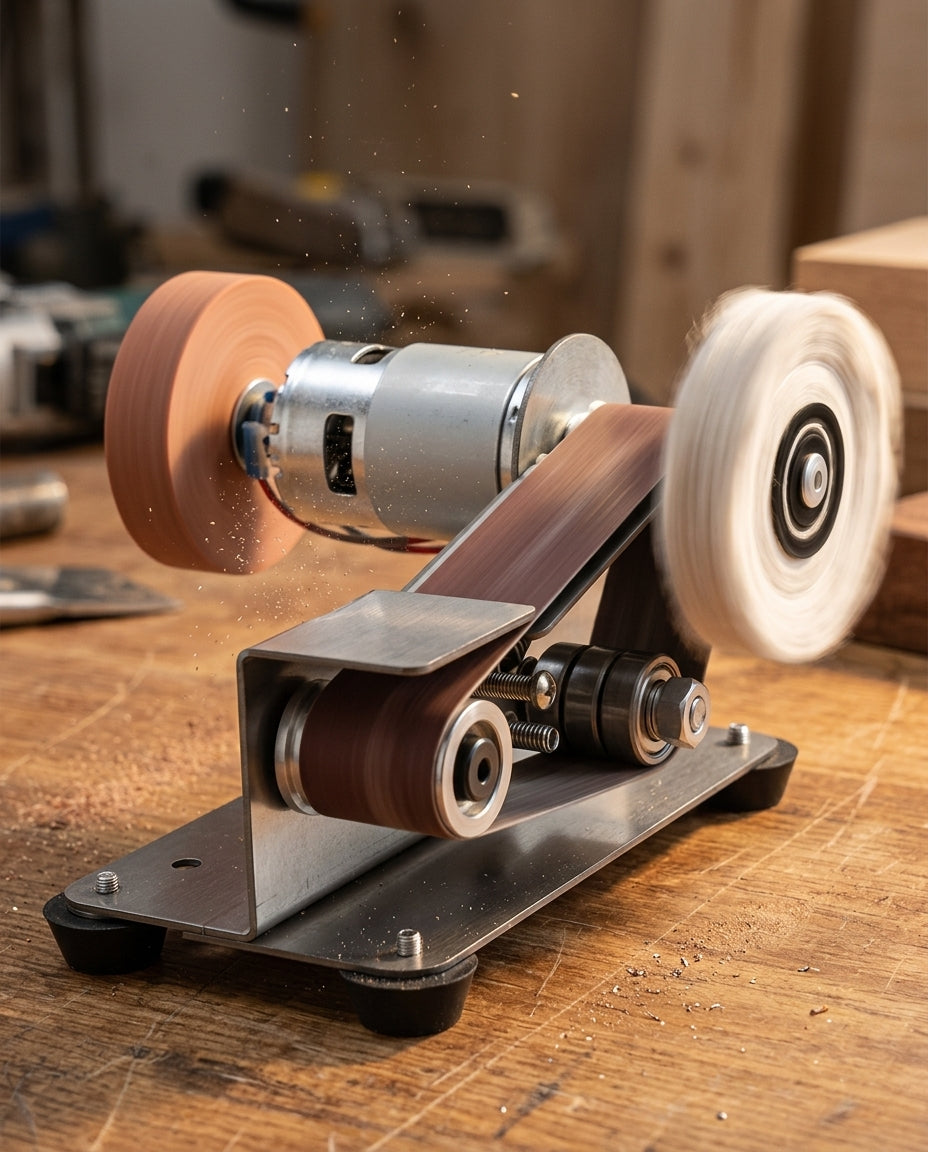 Precision Bench Trio — 3-in-1 Sharpening & Sanding Station