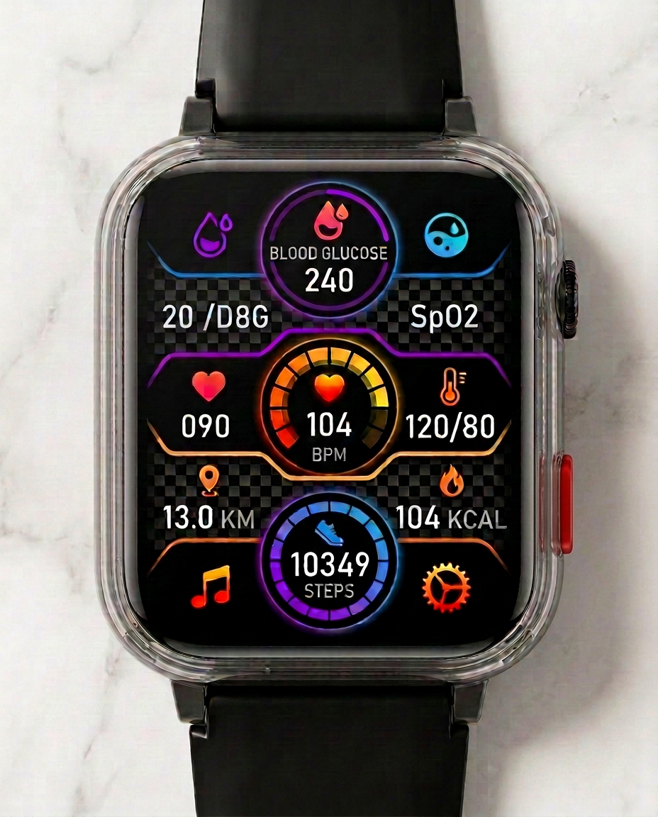 4G Health Smartwatch GPS SOS Blood Glucose | ConnectCare Pro