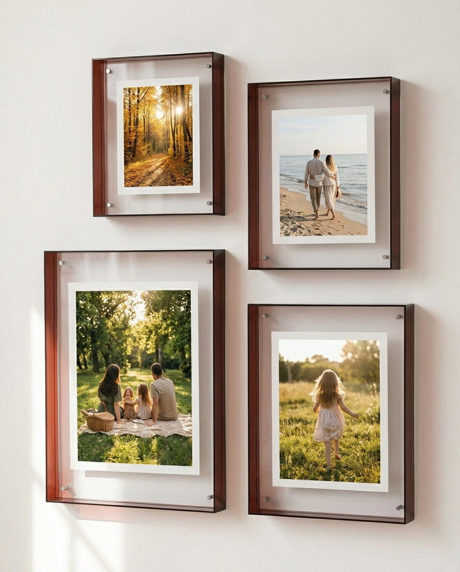 Coloured Acrylic Photo Frame | Modern Minimalist Design