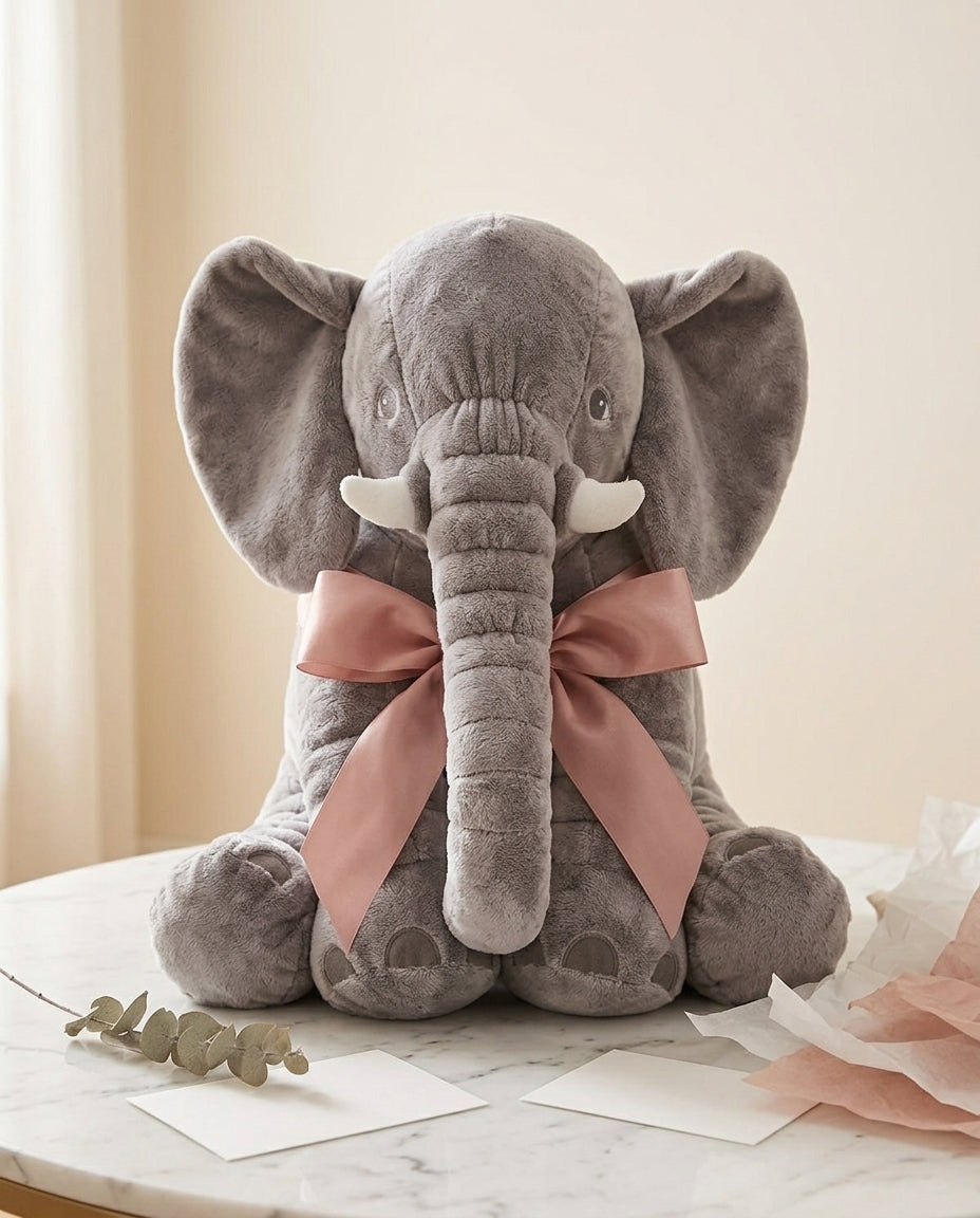 Plush Elephant Cuddle Cushion – Soft Baby Comfort Toy