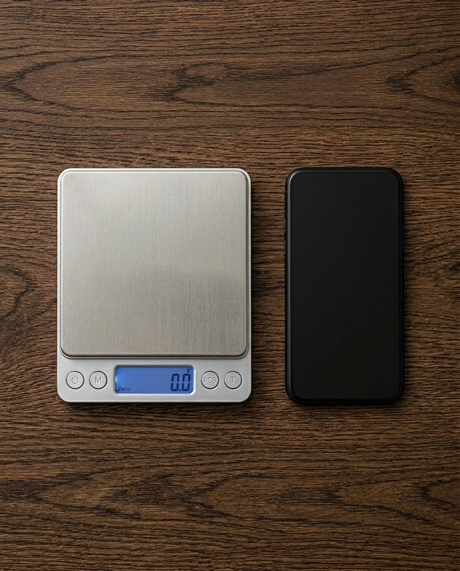 Digital Kitchen Scale | Stainless Steel | 0.1g–3kg