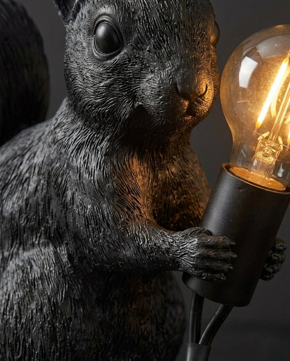 LED Squirrel Table Lamp | Warm Light for Kids' Rooms