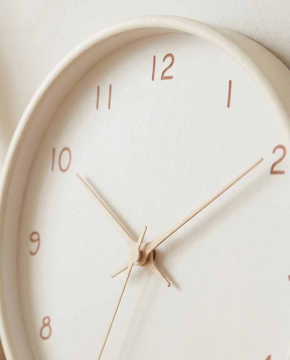 Silent Wood Wall Clock | Analogue Sweep Movement