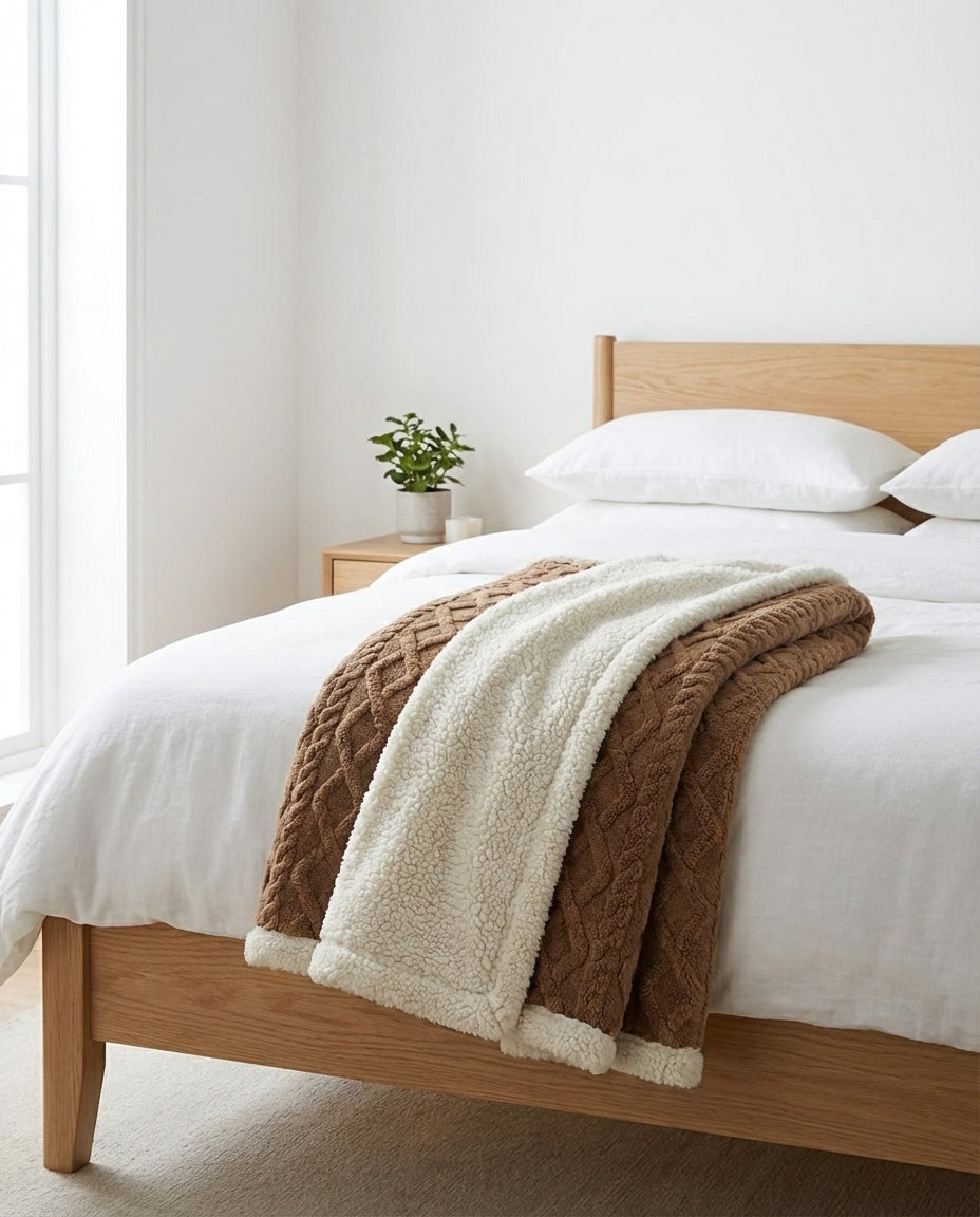 Lambswool Fleece Winter Blanket | Heavyweight & Warm