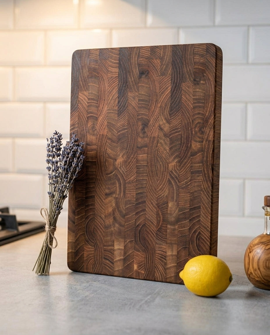 End-Grain Hardwood Chopping Board | Precision Kitchen Block