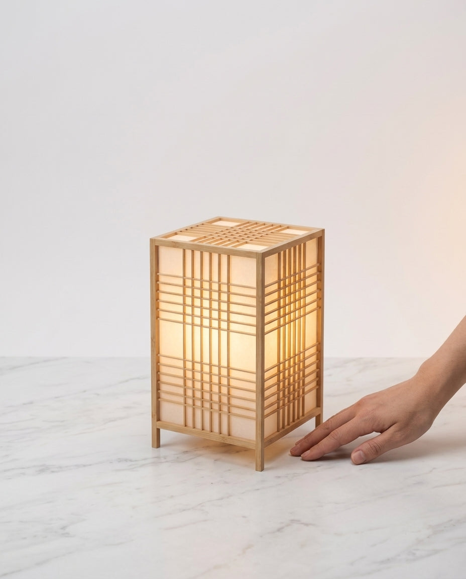 Japanese Table Lamp – Bamboo Zen Light | 4 Sizes