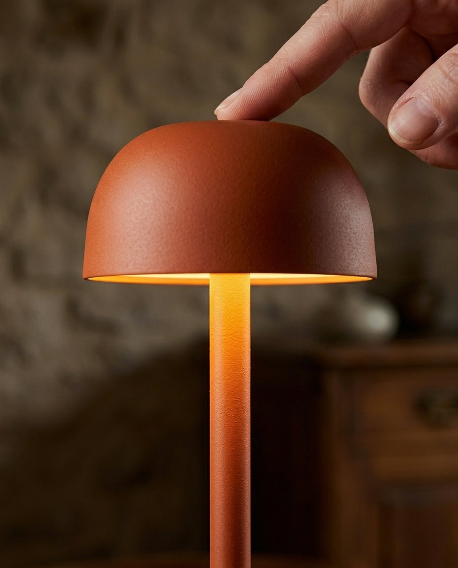 Wireless Dimmable Mushroom Table Lamp | Rechargeable