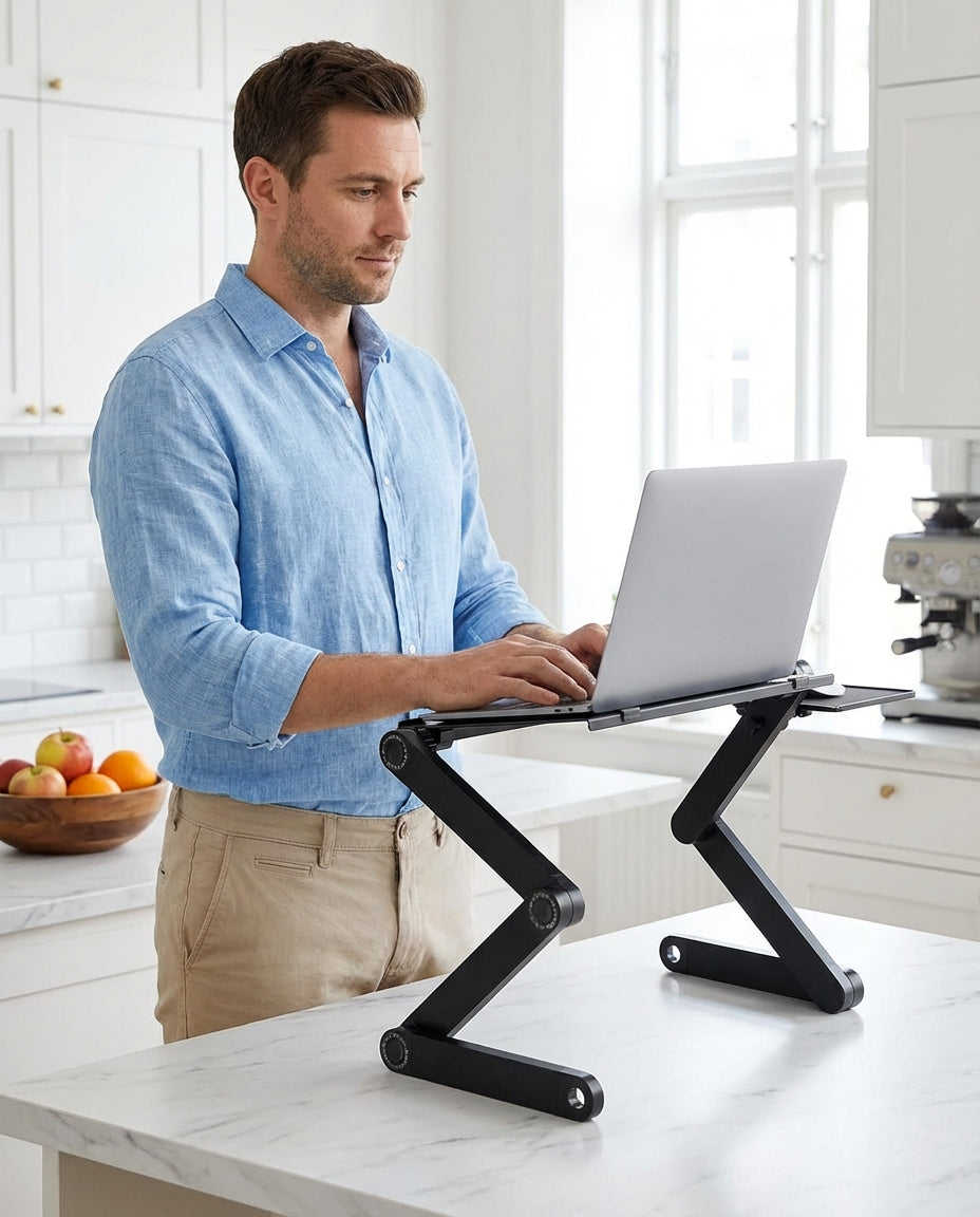 Adjustable Laptop Stand with Mouse Pad | OmniDesk Pro