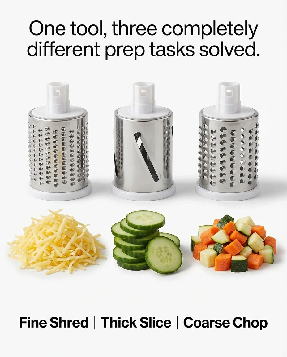 ChopMaster Pro 3-in-1 Rotary Grater