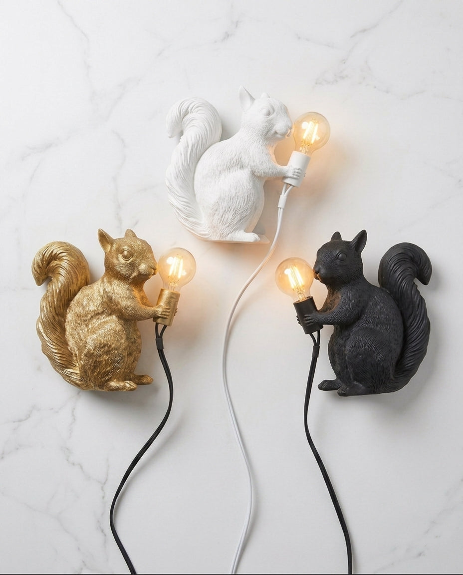 LED Squirrel Table Lamp | Warm Light for Kids' Rooms