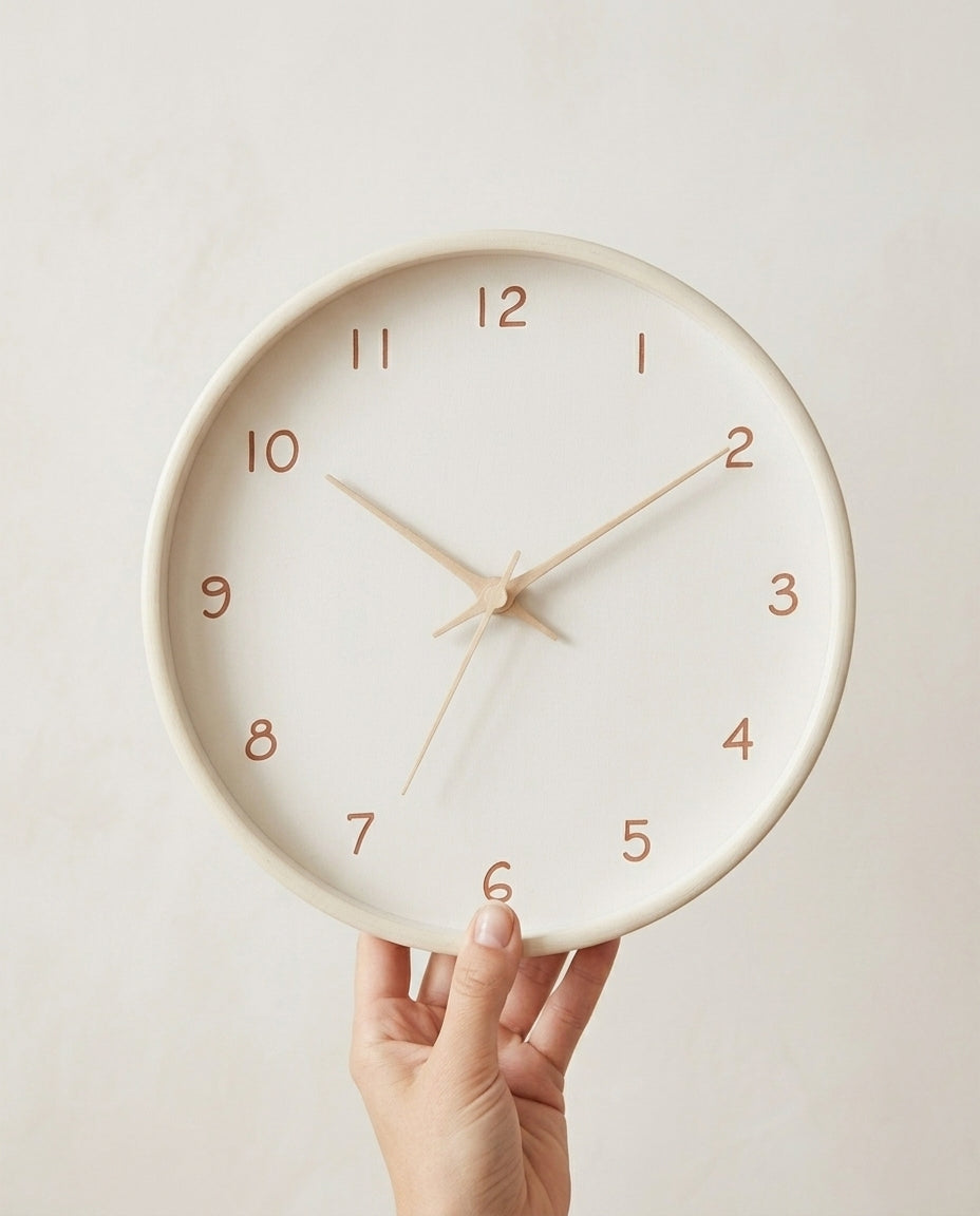 Silent Wood Wall Clock | Analogue Sweep Movement