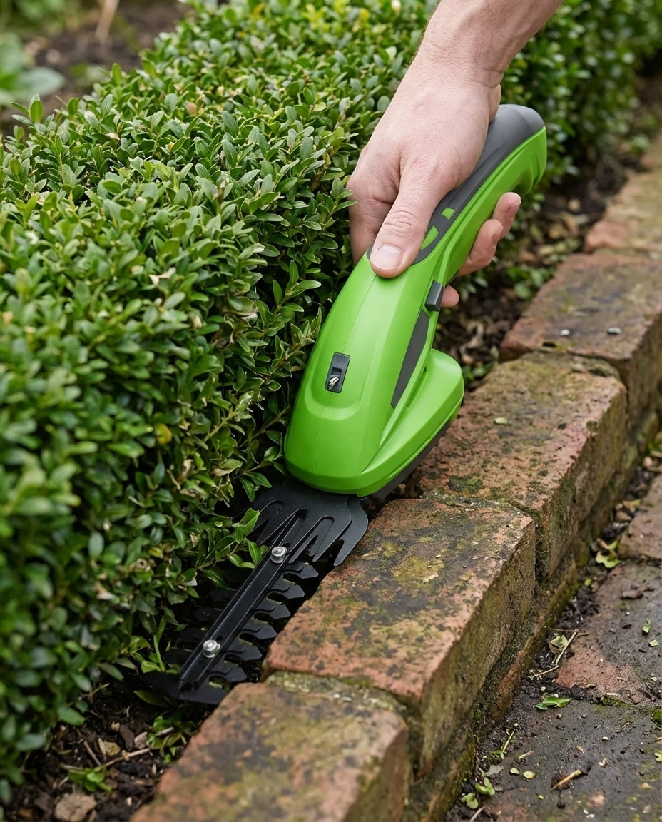 Cordless Hedge Trimmer – Lightweight One-Hand Pruning