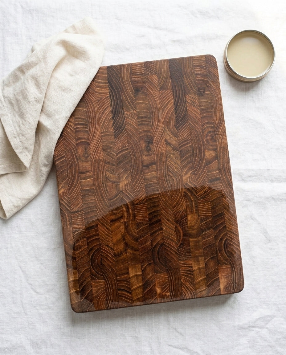 End-Grain Hardwood Chopping Board | Precision Kitchen Block