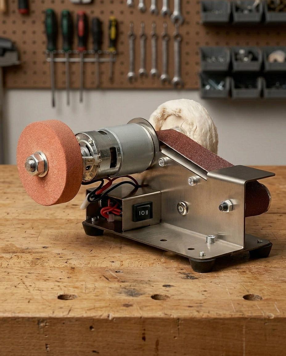 Precision Bench Trio — 3-in-1 Sharpening & Sanding Station