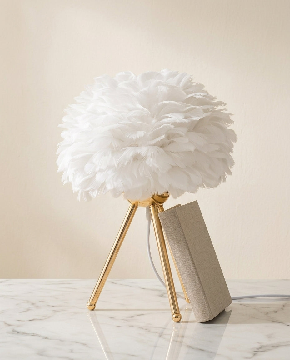Feather Table Lamp | Plume – Tripod Desk Light