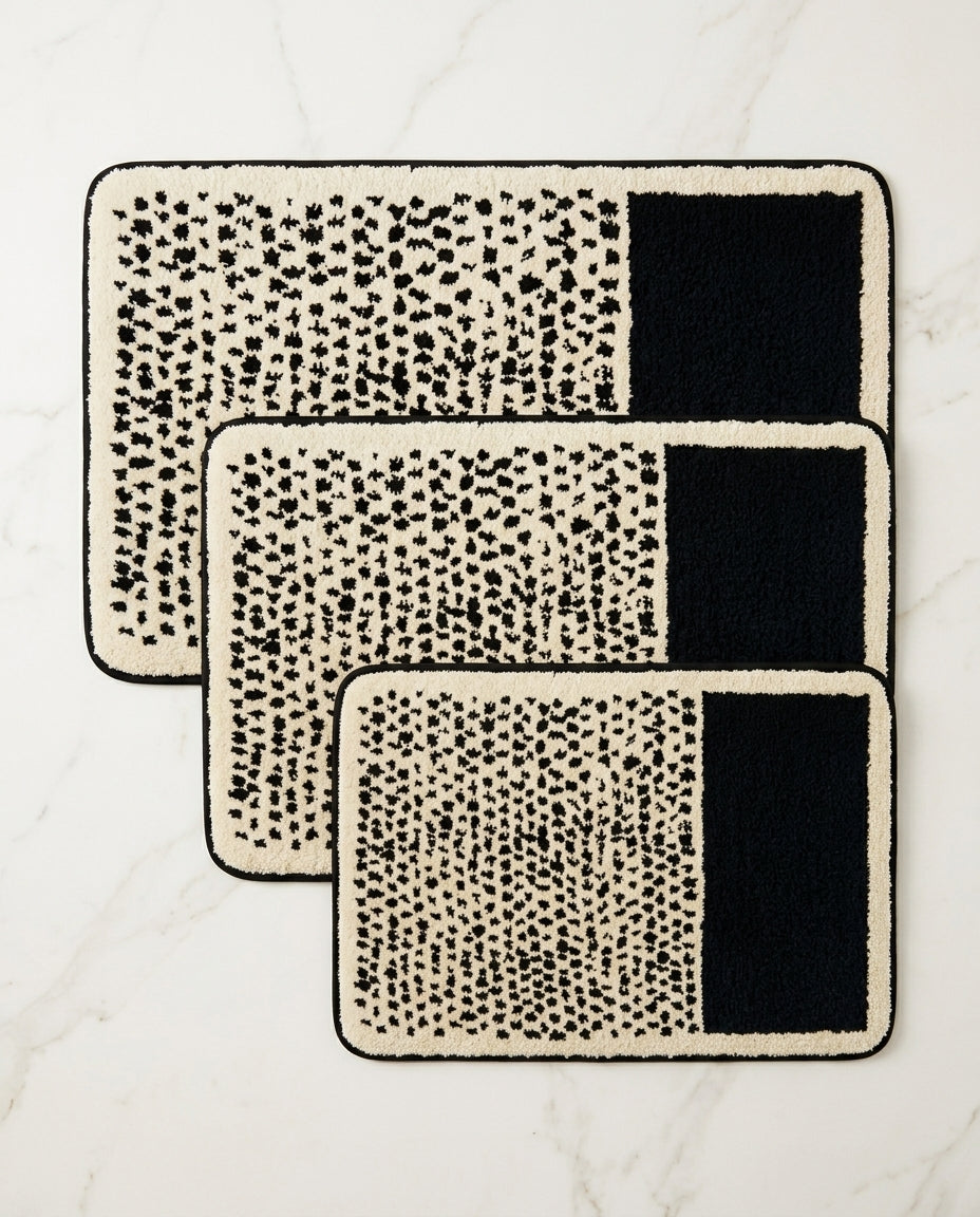 Handmade Abstract Bath Mat – Soft, Non-Slip & Stylish