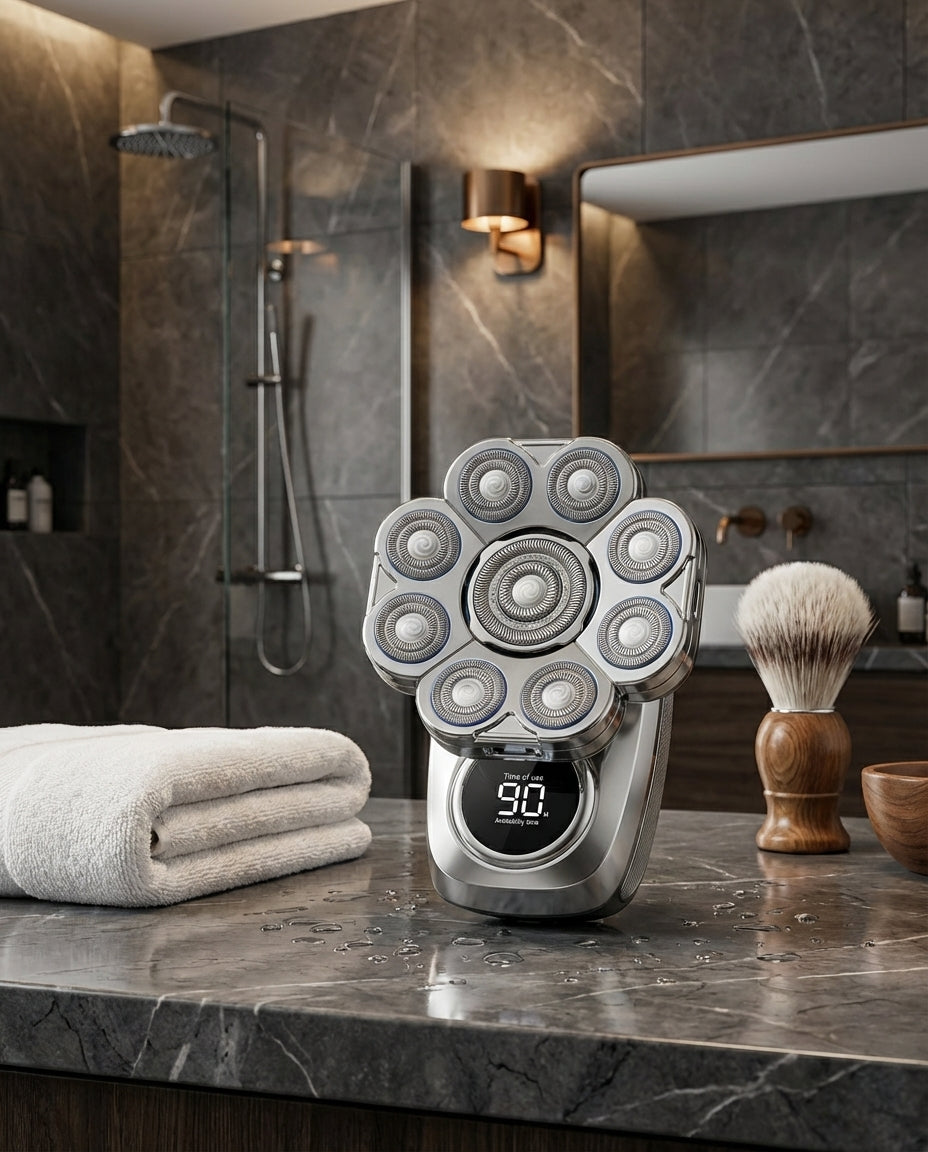 7-Head Electric Shaver | 6-in-1 Head & Face Grooming Kit