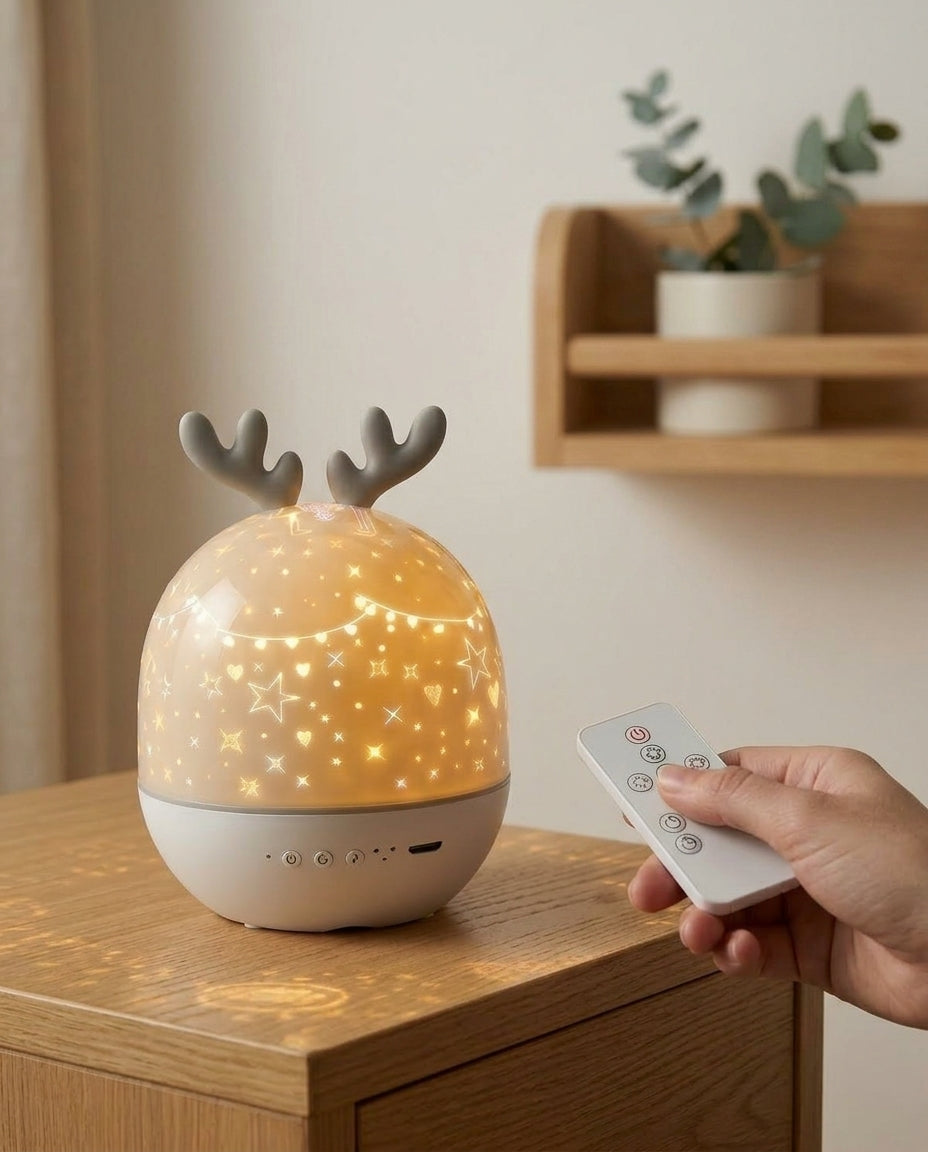 Star Projector Night Light | Kids Rotating Galaxy Lamp