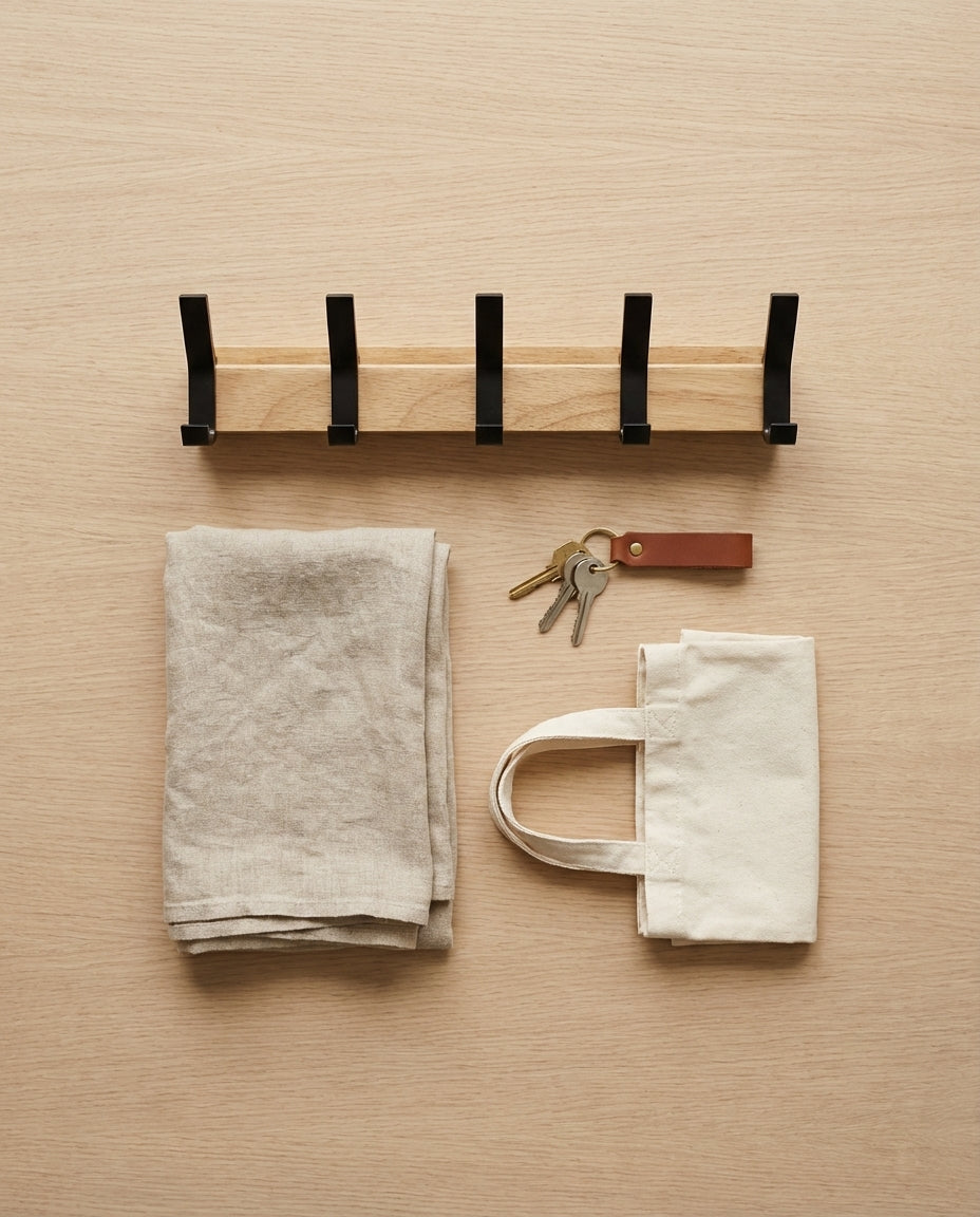 Wall Coat Rack with Movable Hooks – Nordic Flex