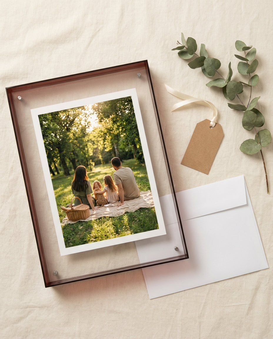 Coloured Acrylic Photo Frame | Modern Minimalist Design