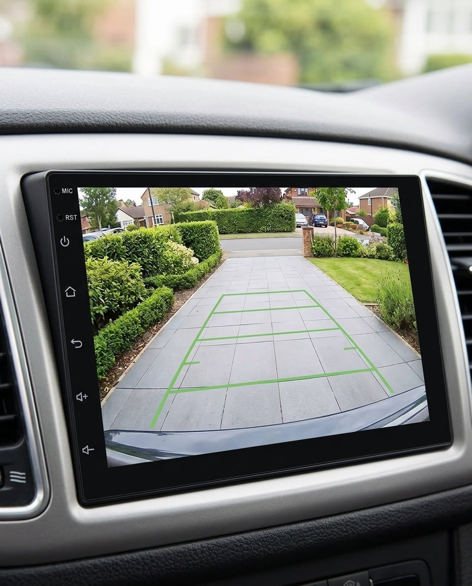 Android Double DIN Car Stereo | 10" Touch Screen & GPS