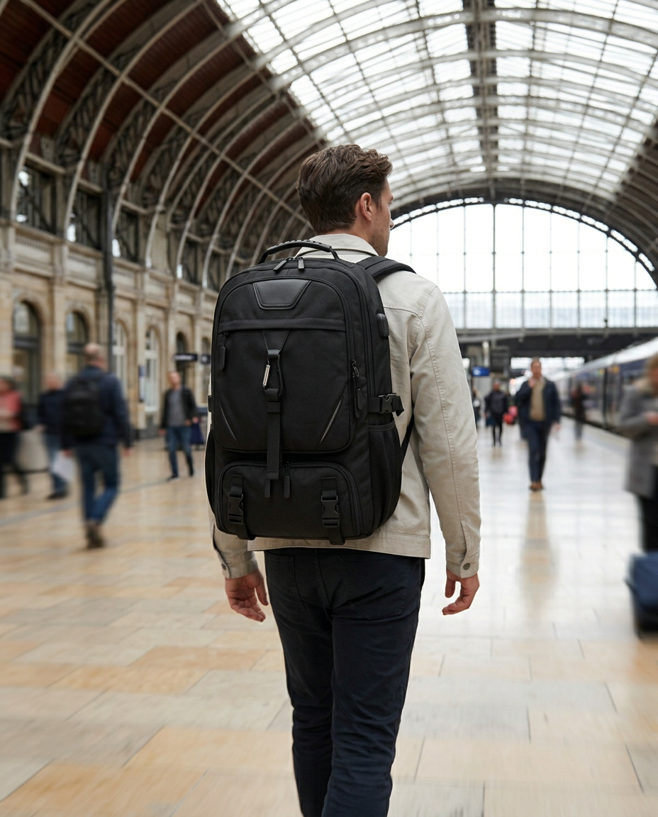 Expandable Travel Backpack 60L – Carry-On Rucksack