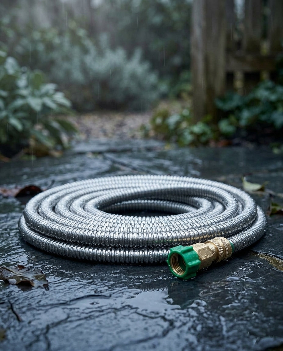 Stainless Steel Garden Hose | Brass Connector – 30 m