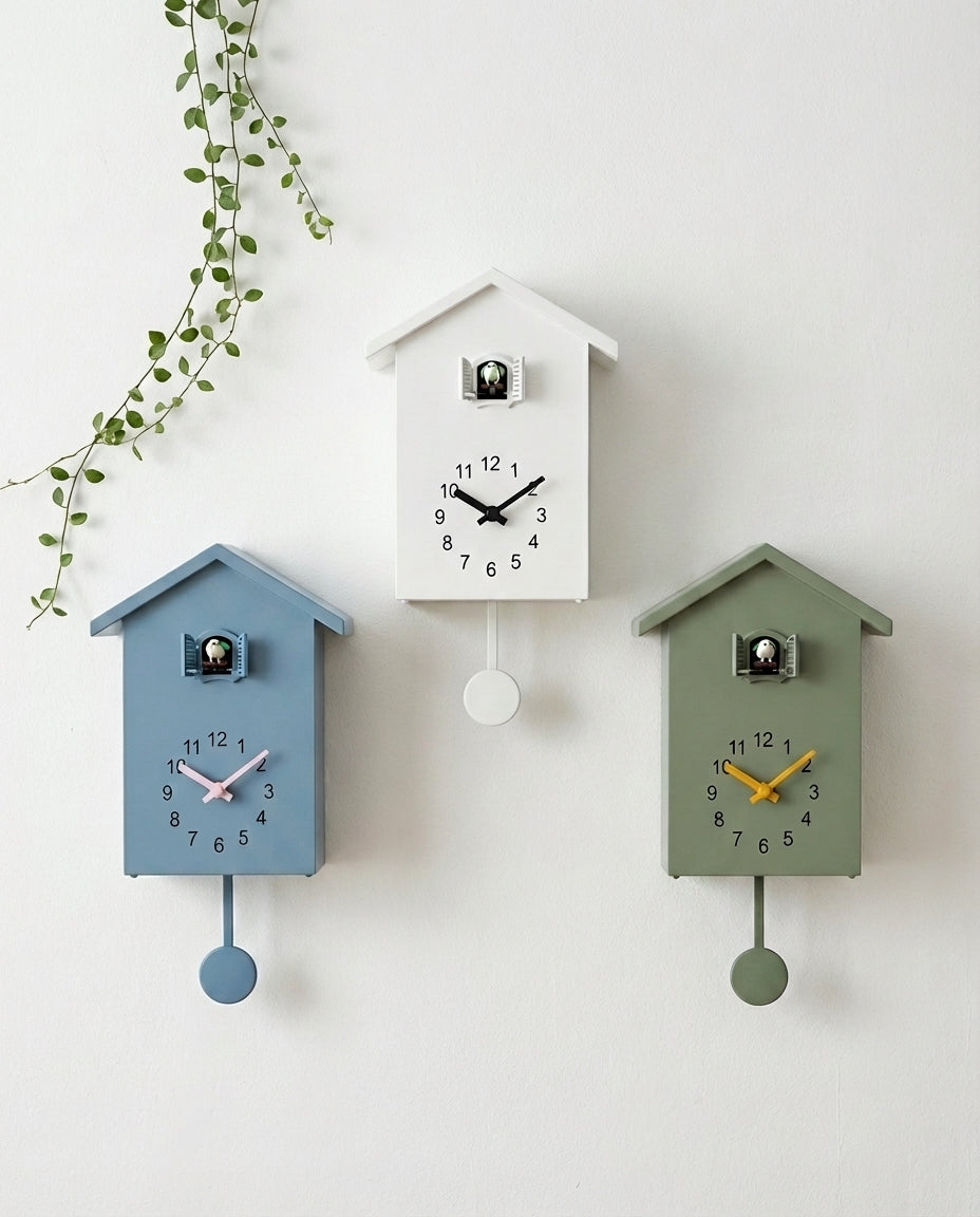 Cuckoo Wall Clock – Modern Minimalist Design | Silent Mode