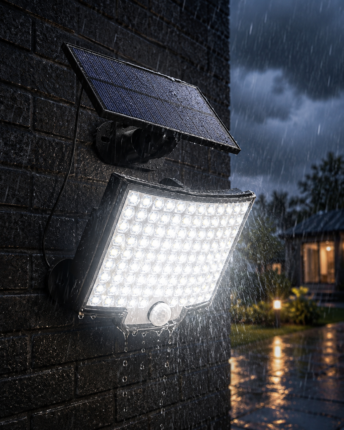 Solar Motion Sensor Light Outdoor | 106 LED 3000lm