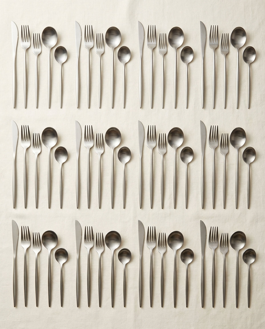 Minimalist Cutlery Set – Matte Finish Flatware for 4–16