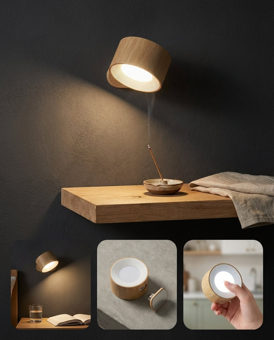 Wireless Rechargeable Wall Light | 360° Dimmable Spotlight